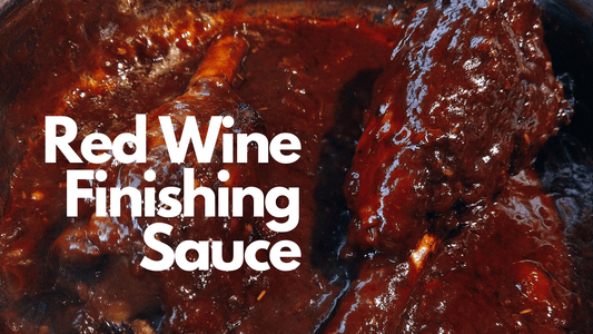 Red wine finishing sauce for slow-cooked Lamb shanks - Leasa Hilton