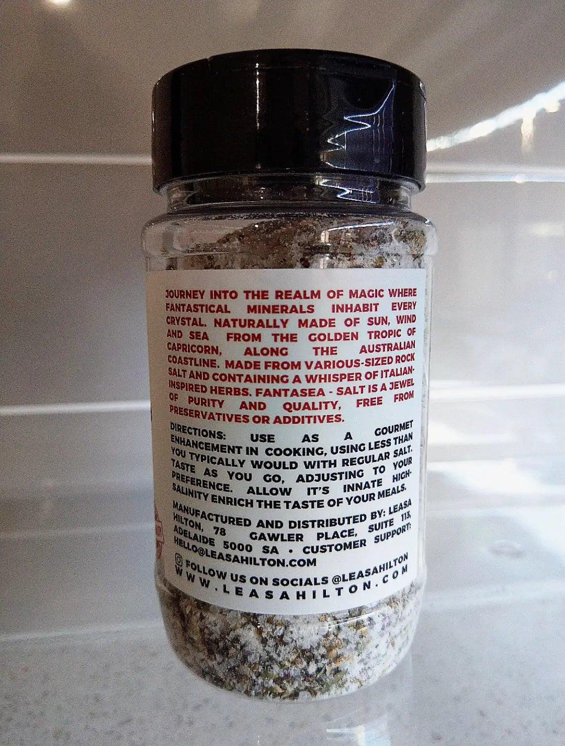 Fantasea-salt Gourmet Sea Salt 210g Bottle by Leasa Hilton - Leasa Hilton