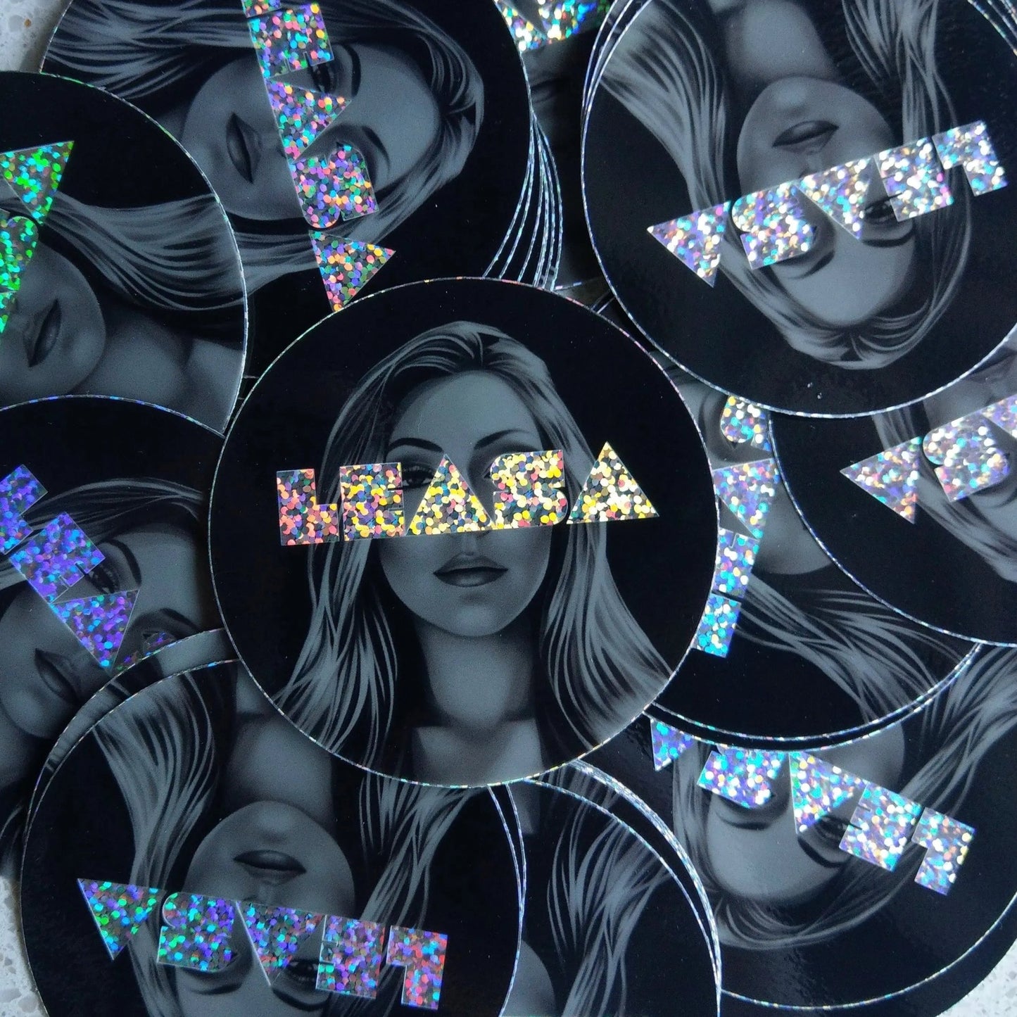 I'm stuck on you! Leasa Hilton Signature Edition Stickers. Glitter Sticker by Leasa Hilton